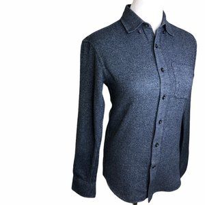 Club Monaco Women Chambray Flannel Shirt XS